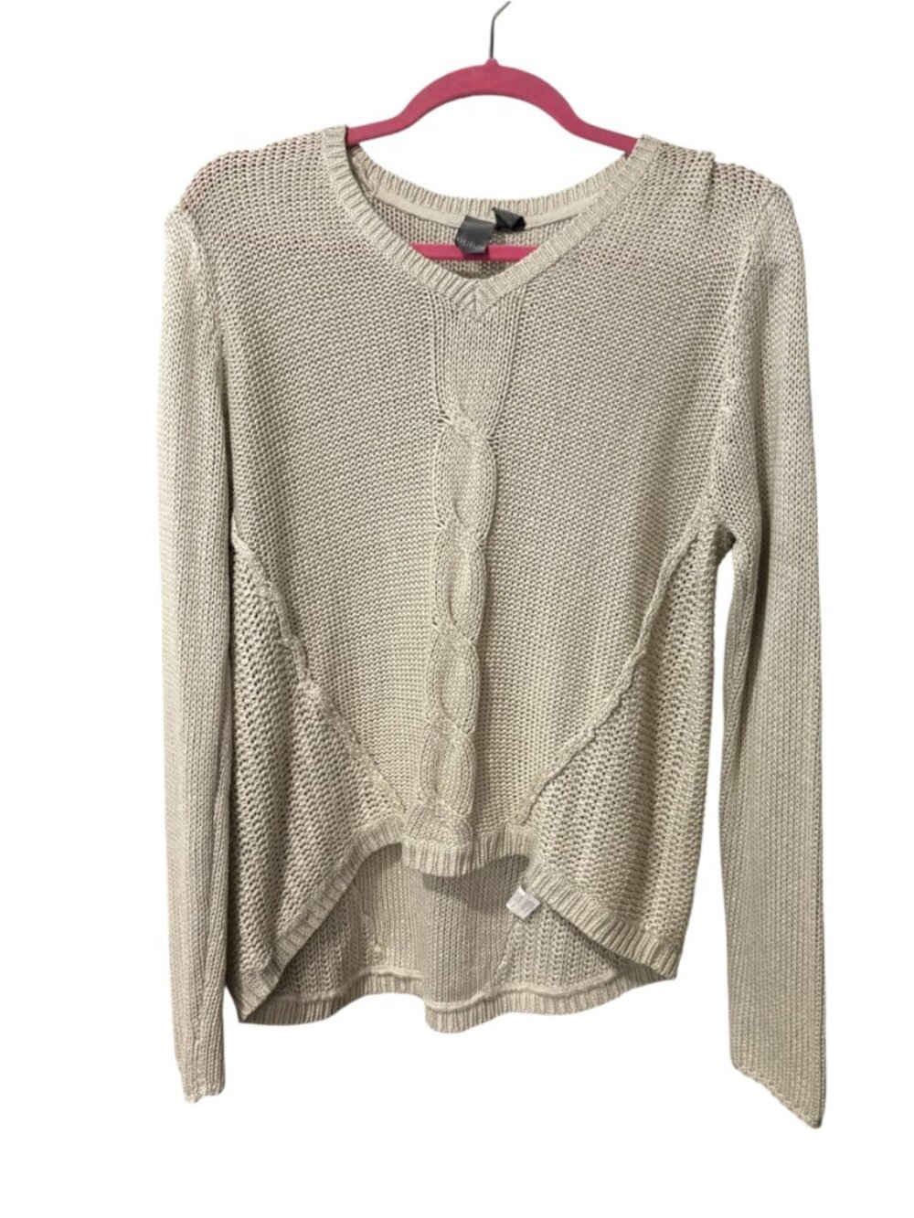 Quinn Cable Knit V-Neck Sweater - Picture 2 of 5